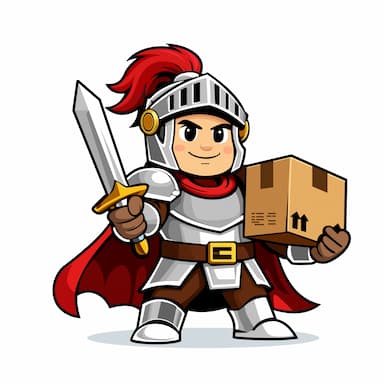 Sir Box a Lot Movers — knight mascot